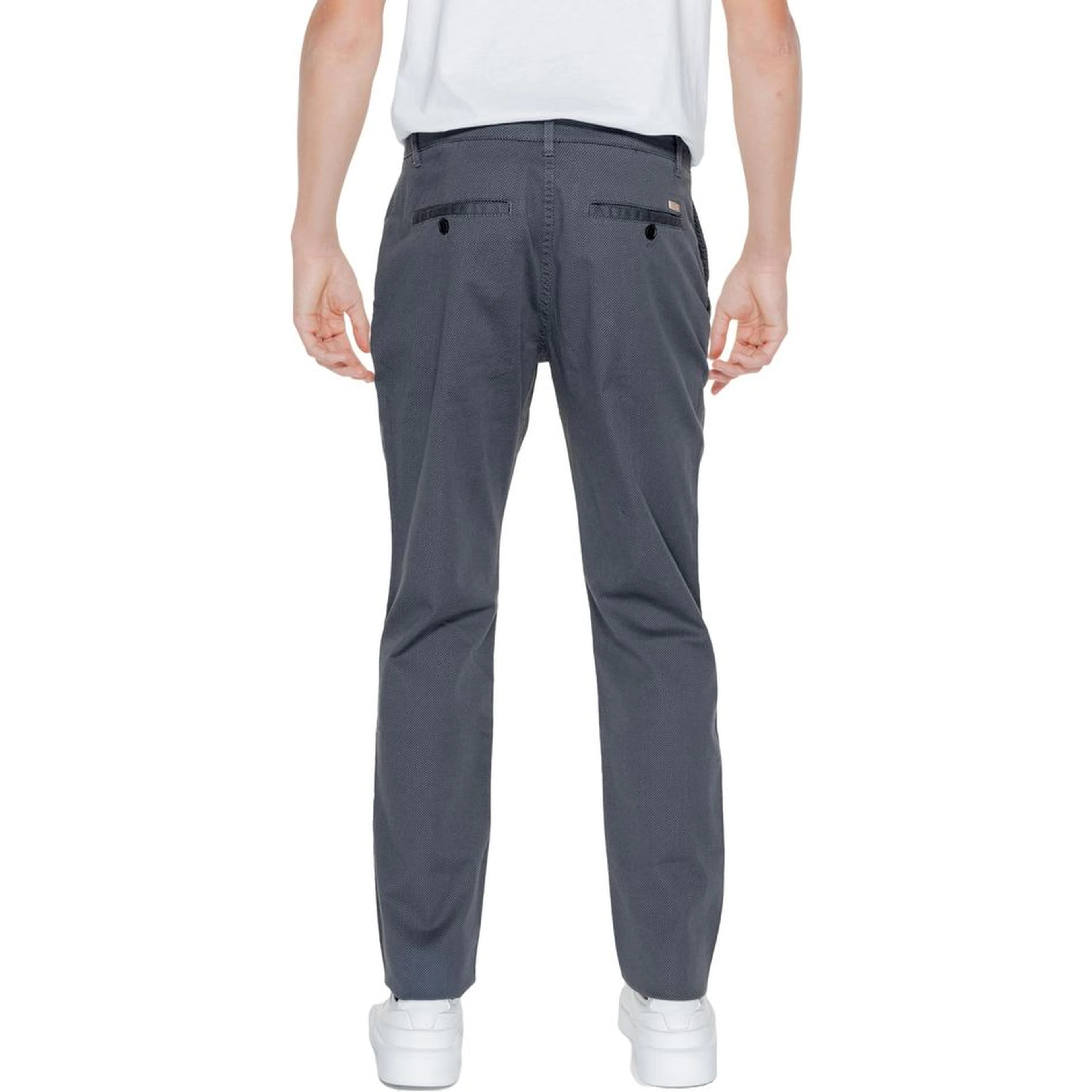 Black Cotton Casual Pants
