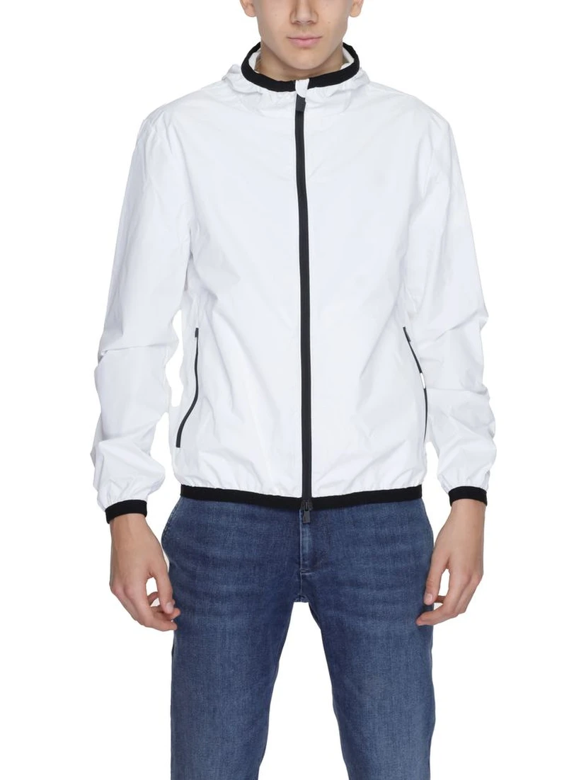 White Polyester Shell Jacket