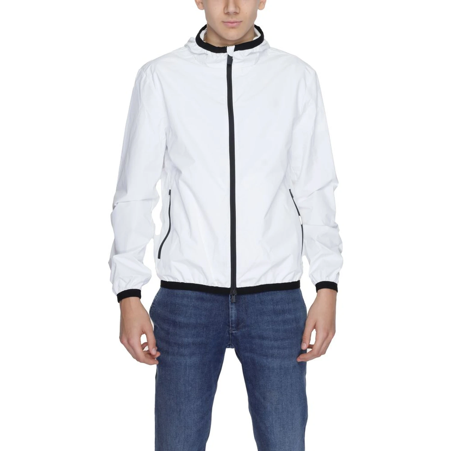 White Polyester Shell Jacket
