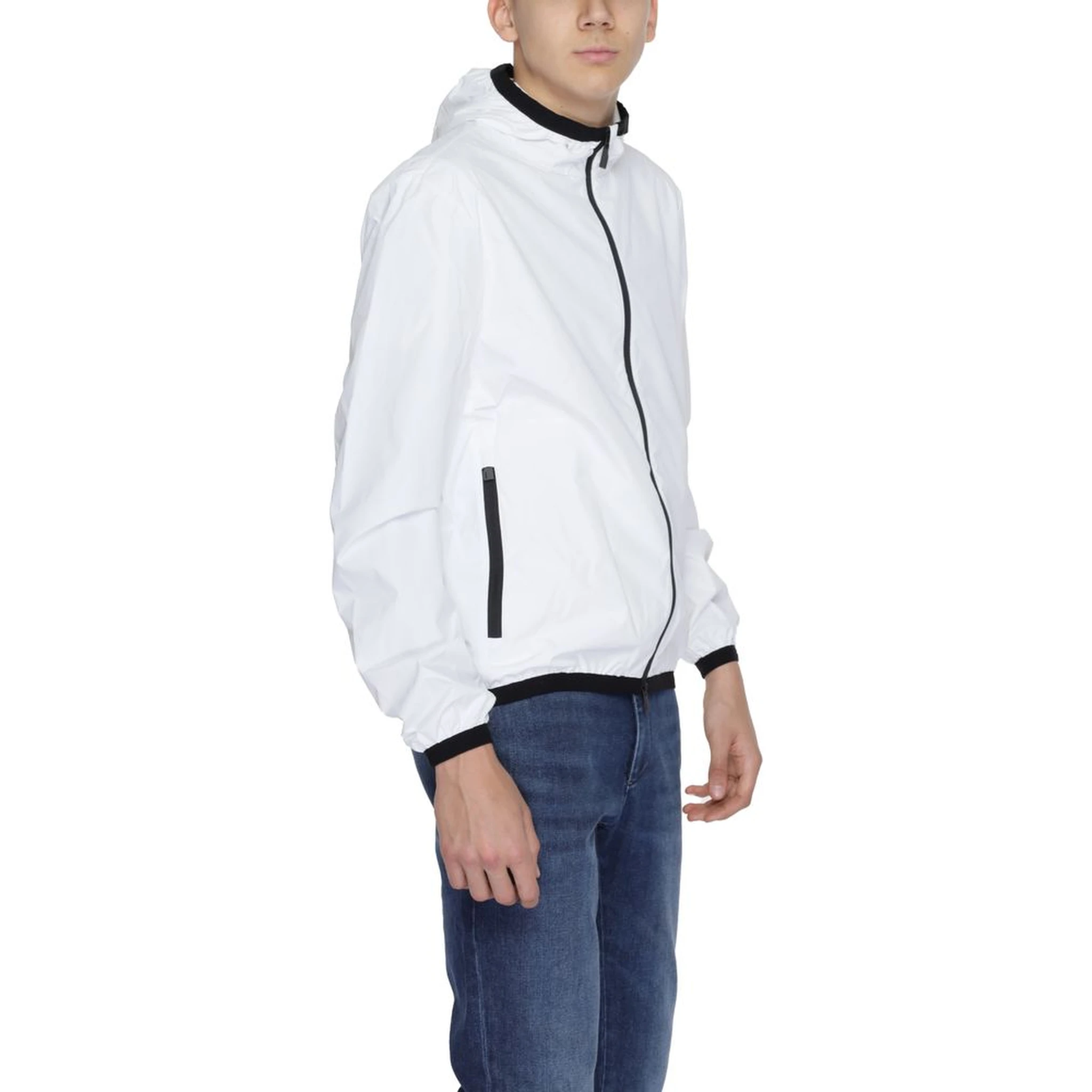 White Polyester Shell Jacket