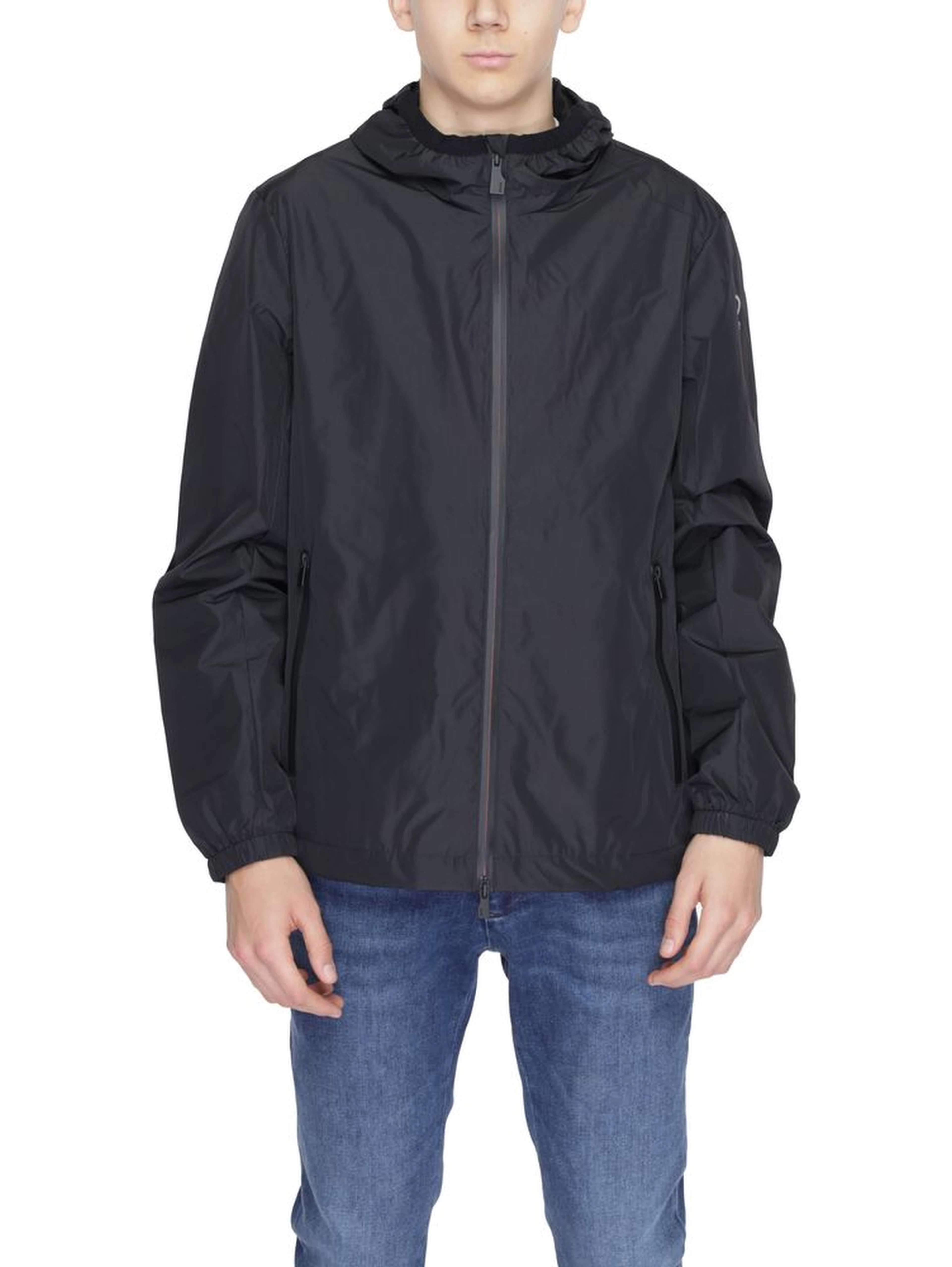 Black Polyester Shell Jacket