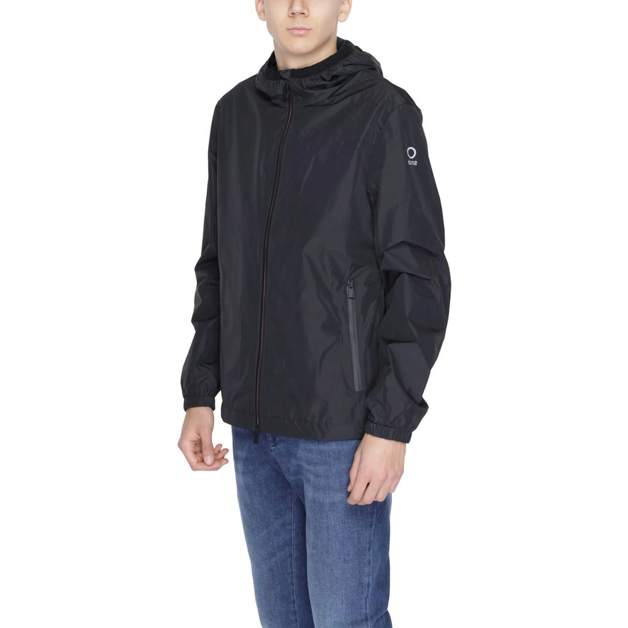 Black Polyester Shell Jacket