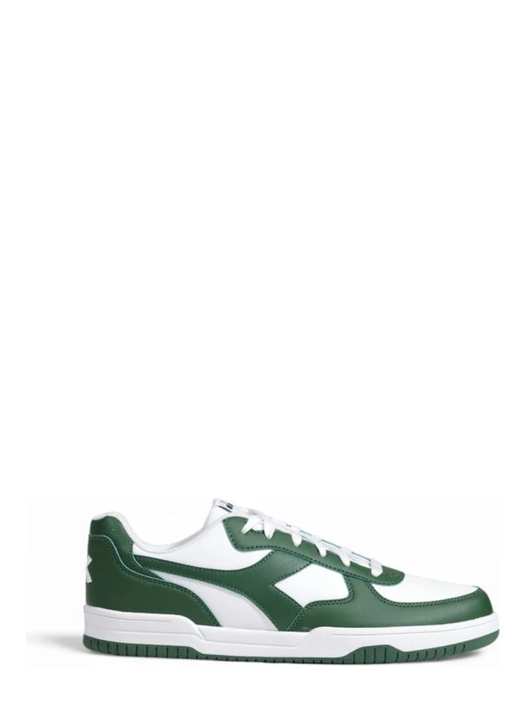 Green Artificial Leather Low Top Sneakers