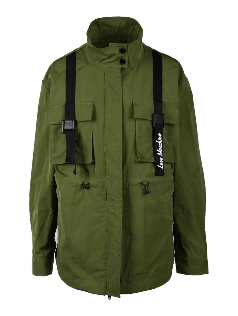 Green Polyester Parka