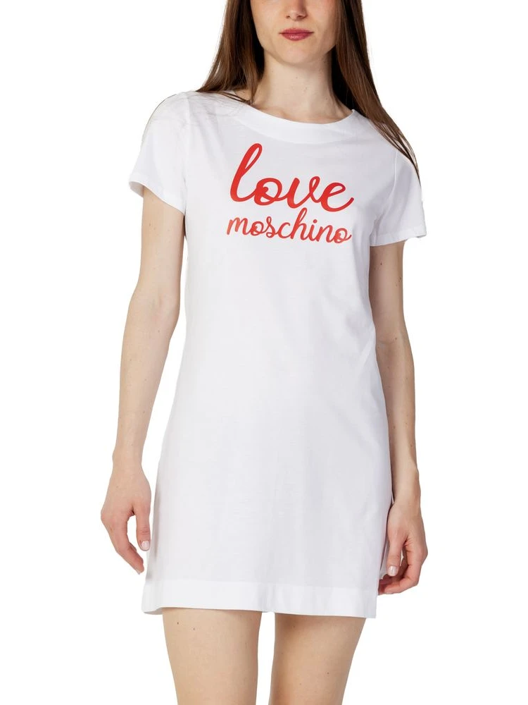 White Cotton Short Dress