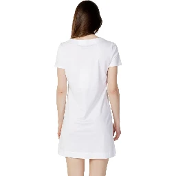 White Cotton Short Dress