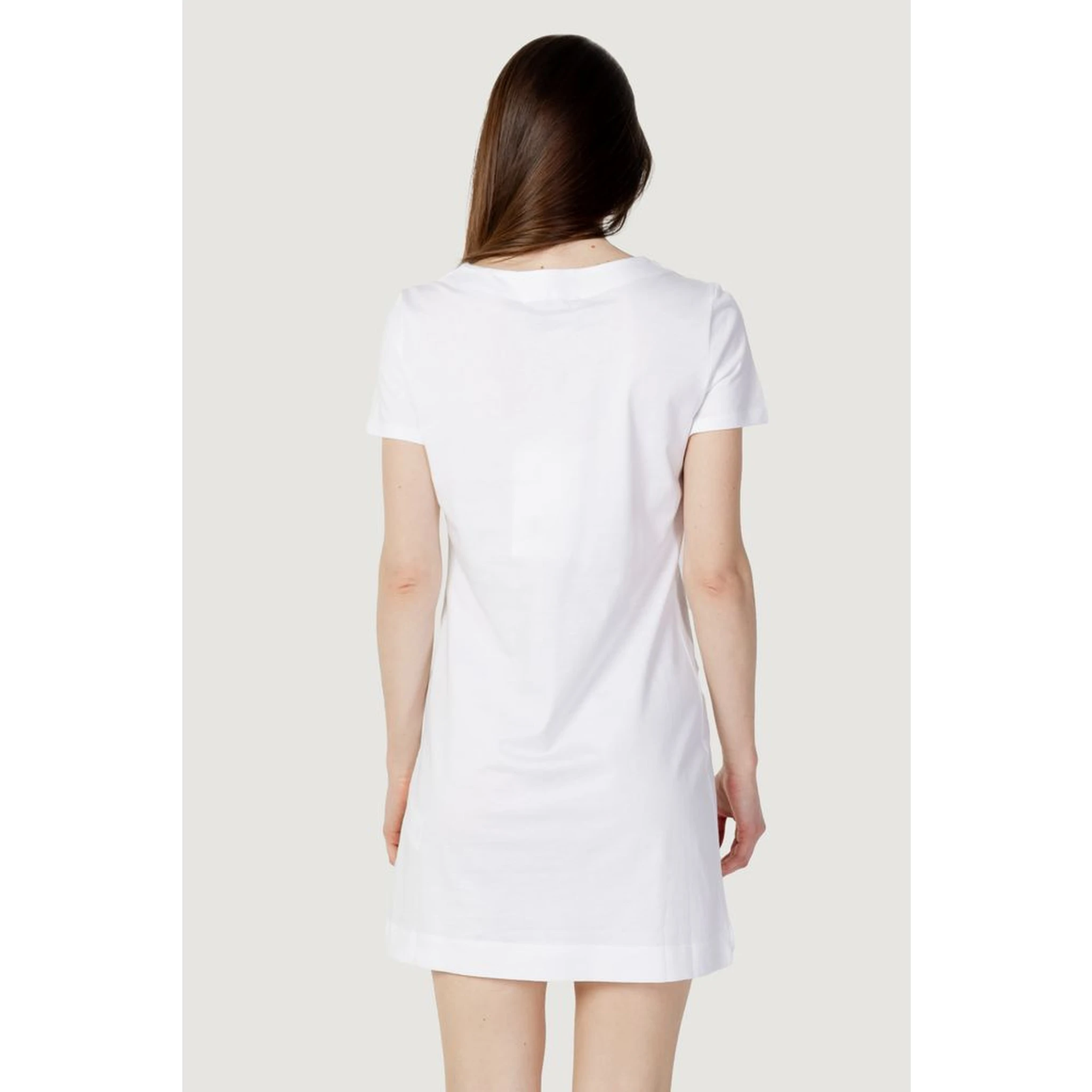 White Cotton Short Dress