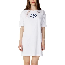 White Cotton Short Dress