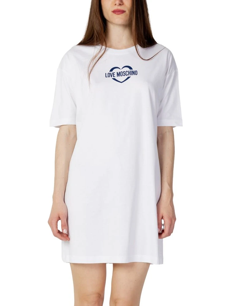 White Cotton Short Dress