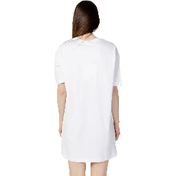 White Cotton Short Dress
