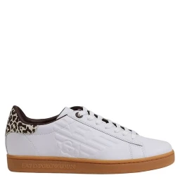 Beige Leather Low Top Sneakers