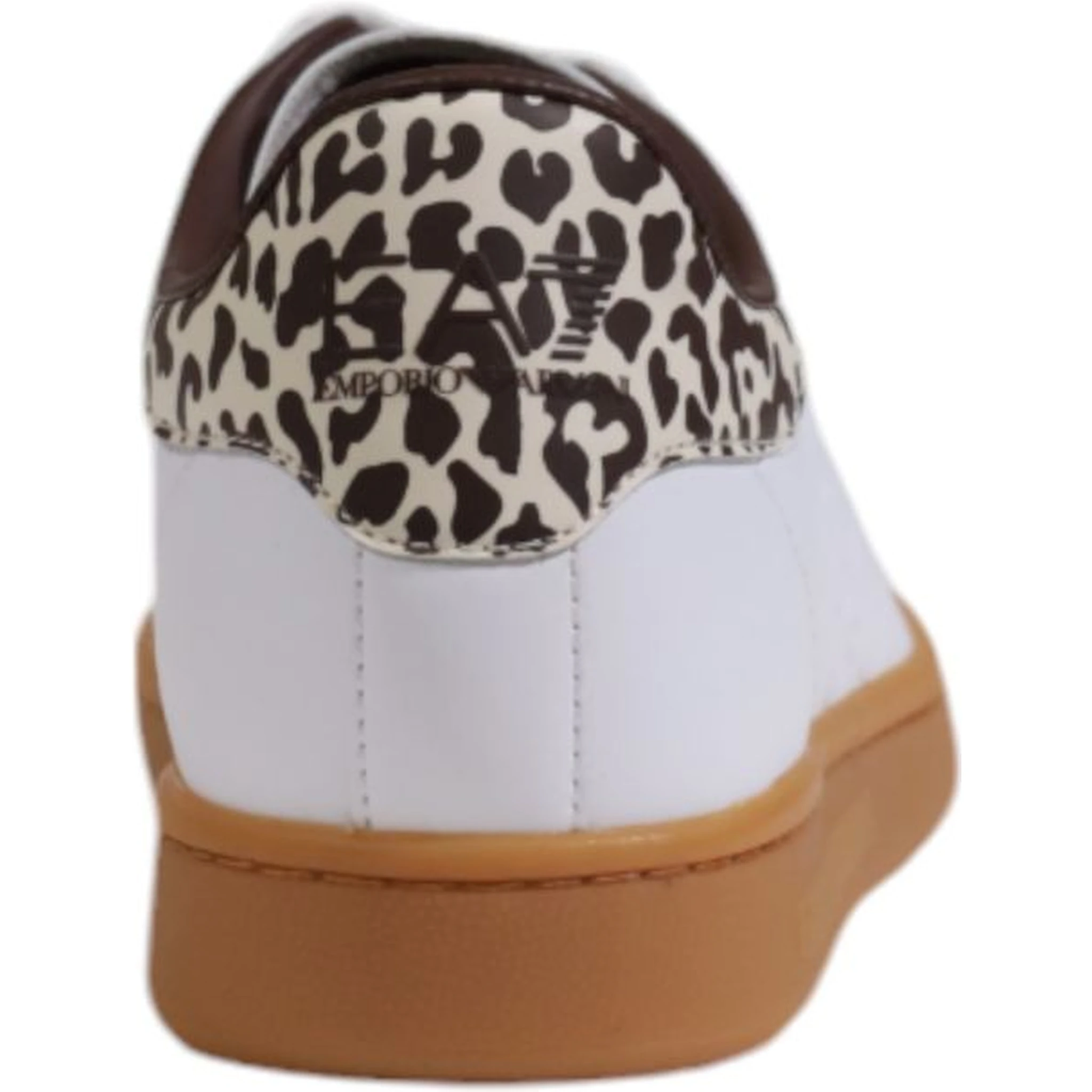 Beige Leather Low Top Sneakers