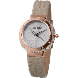 Gray Leather Dress Watch