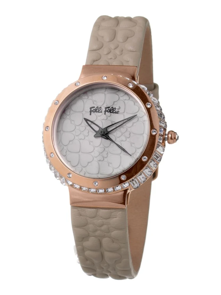 Gray Leather Dress Watch