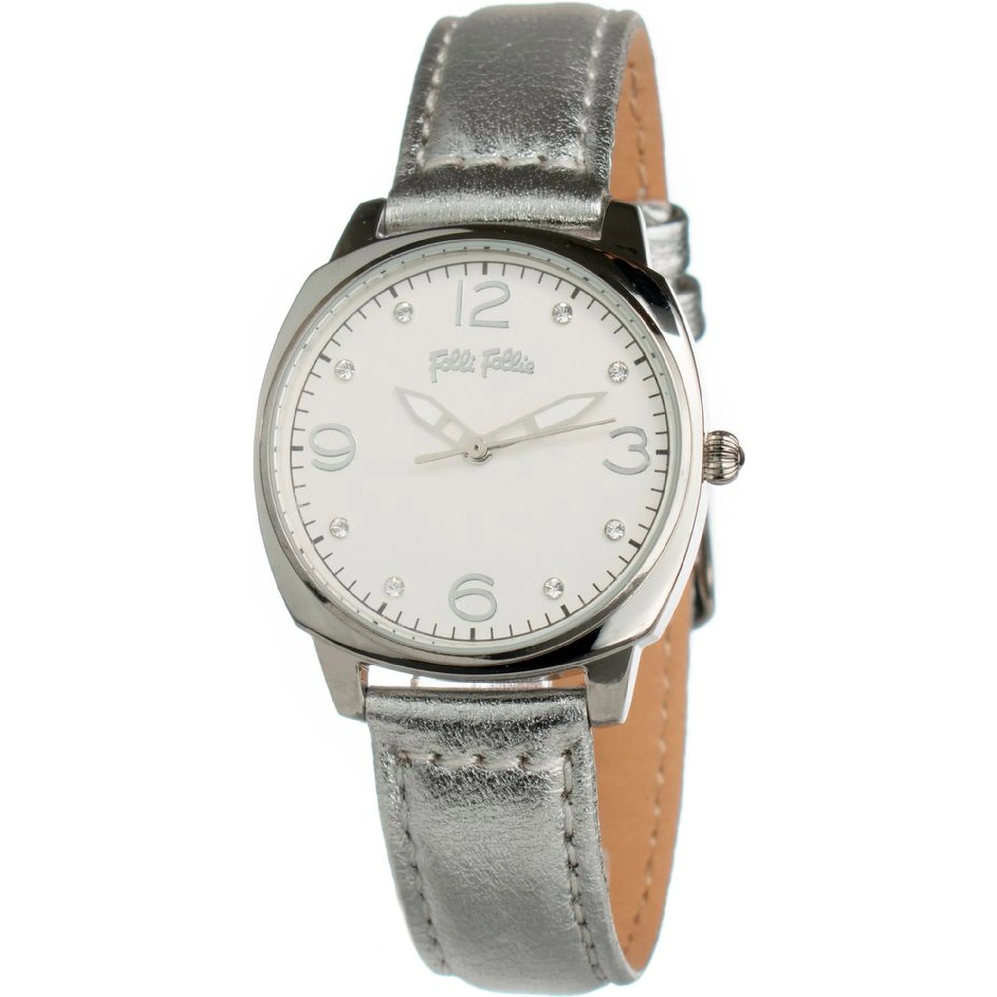 Gray Leather Dress Watch