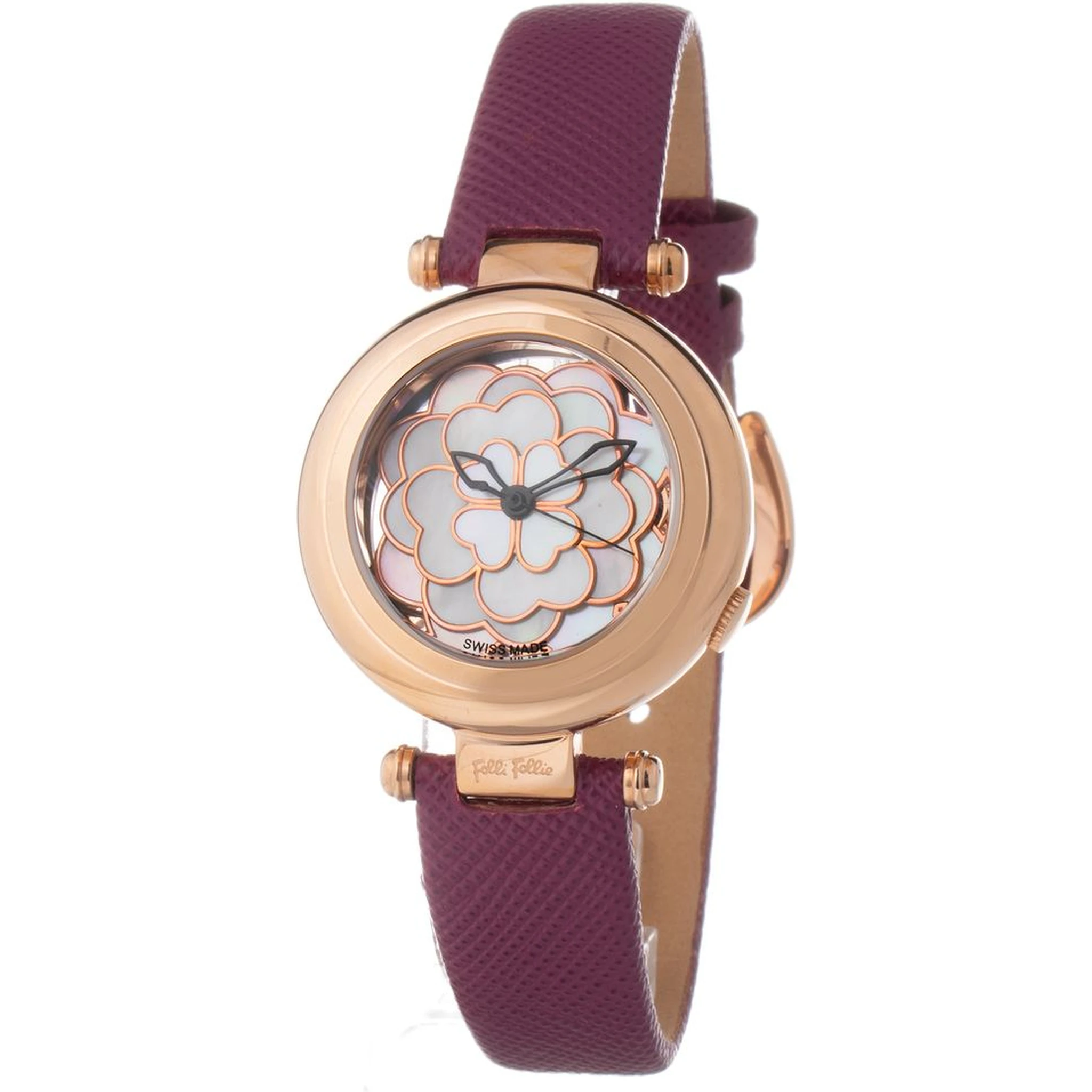 Purple Leather Dress Watch