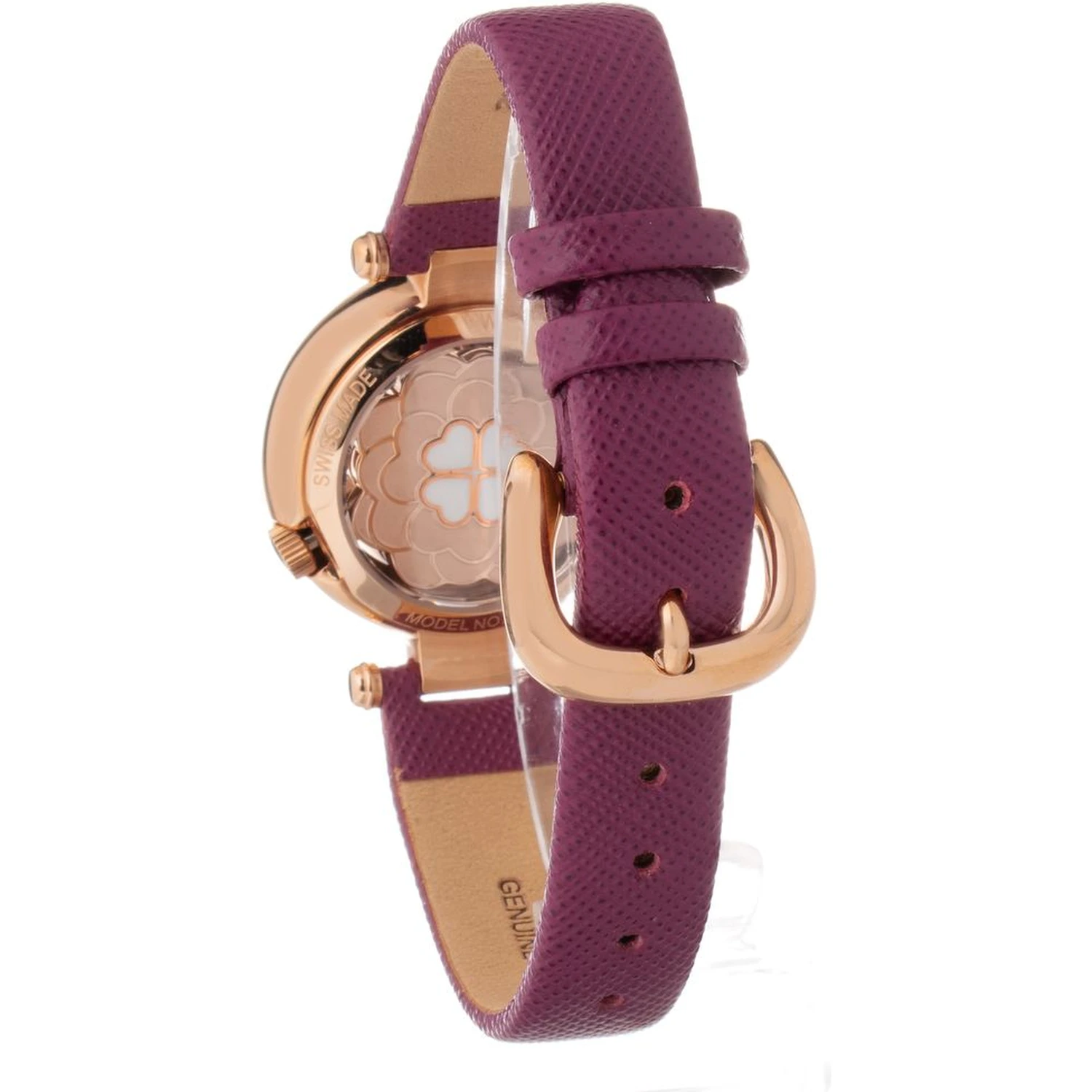 Purple Leather Dress Watch