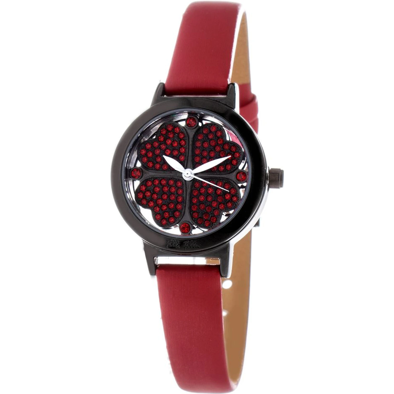 Red Leather Dress Watch