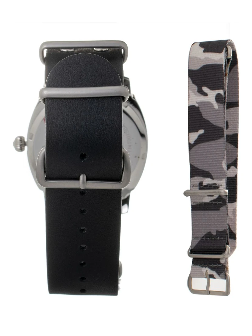 Black Leather Dress Watch