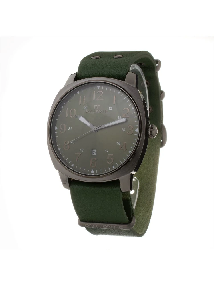 Green Leather Dress Watch