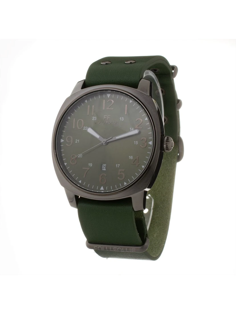 Green Leather Dress Watch