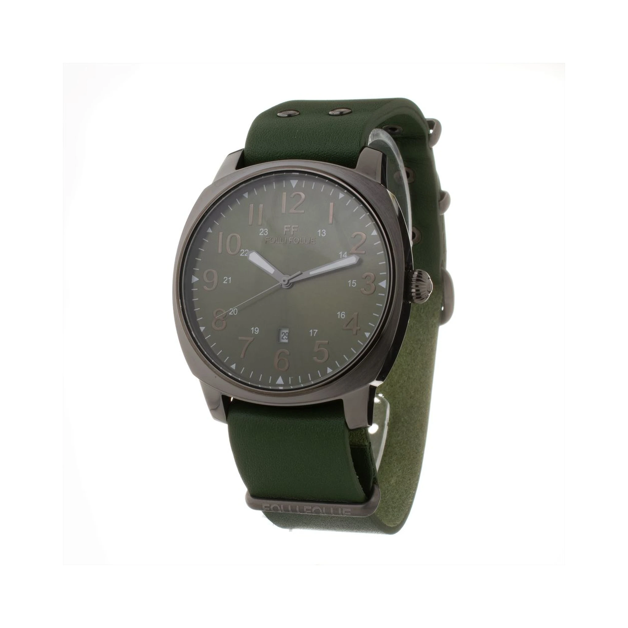Green Leather Dress Watch