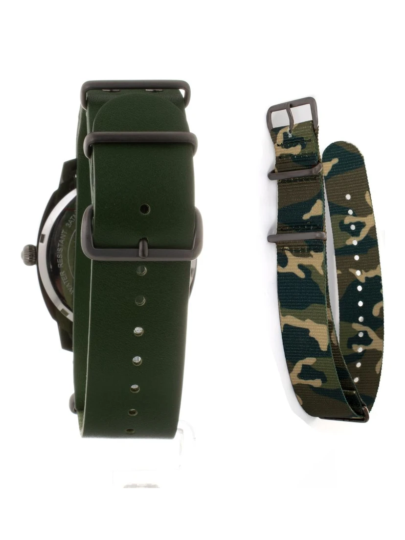 Green Leather Dress Watch