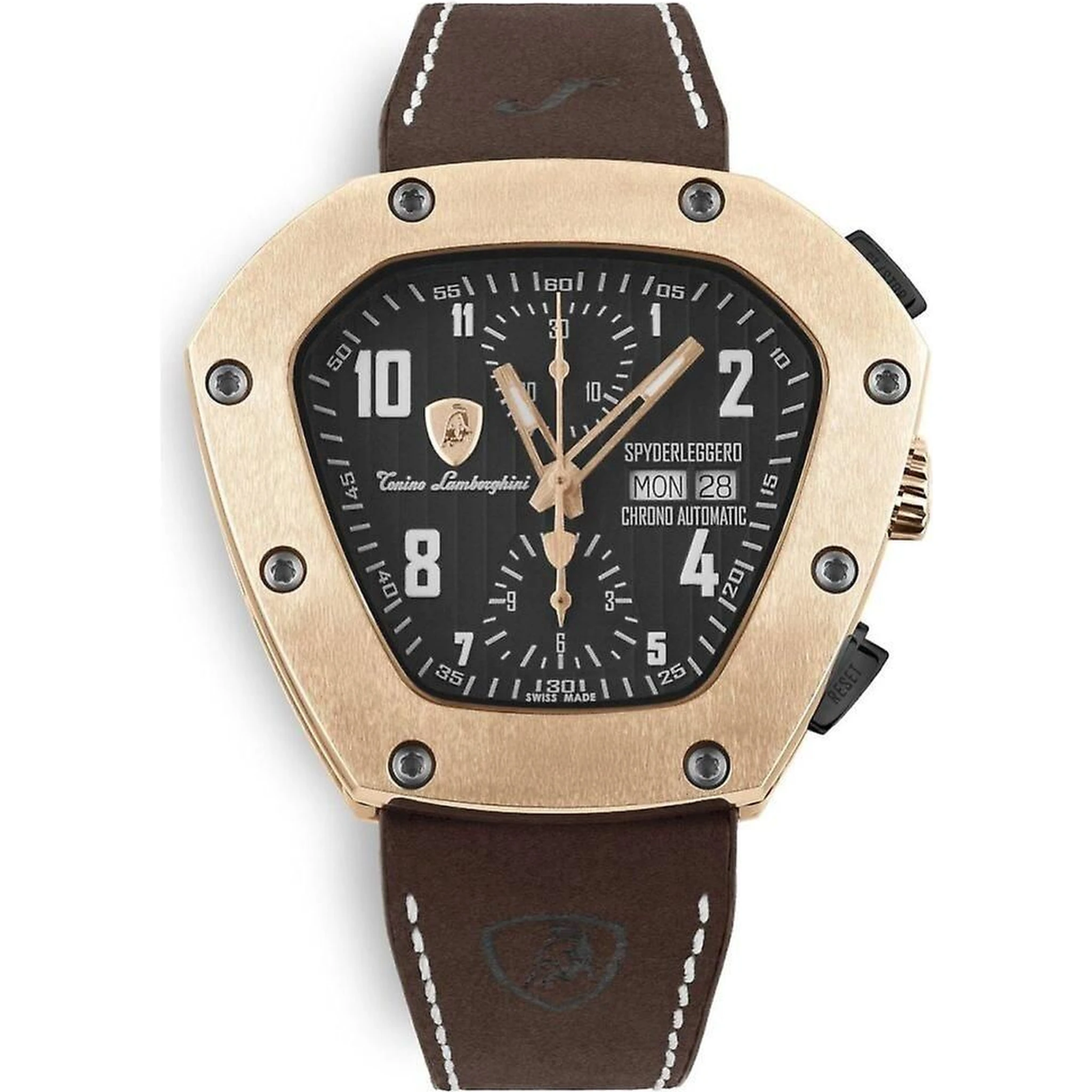 Black Leather Dress Watch