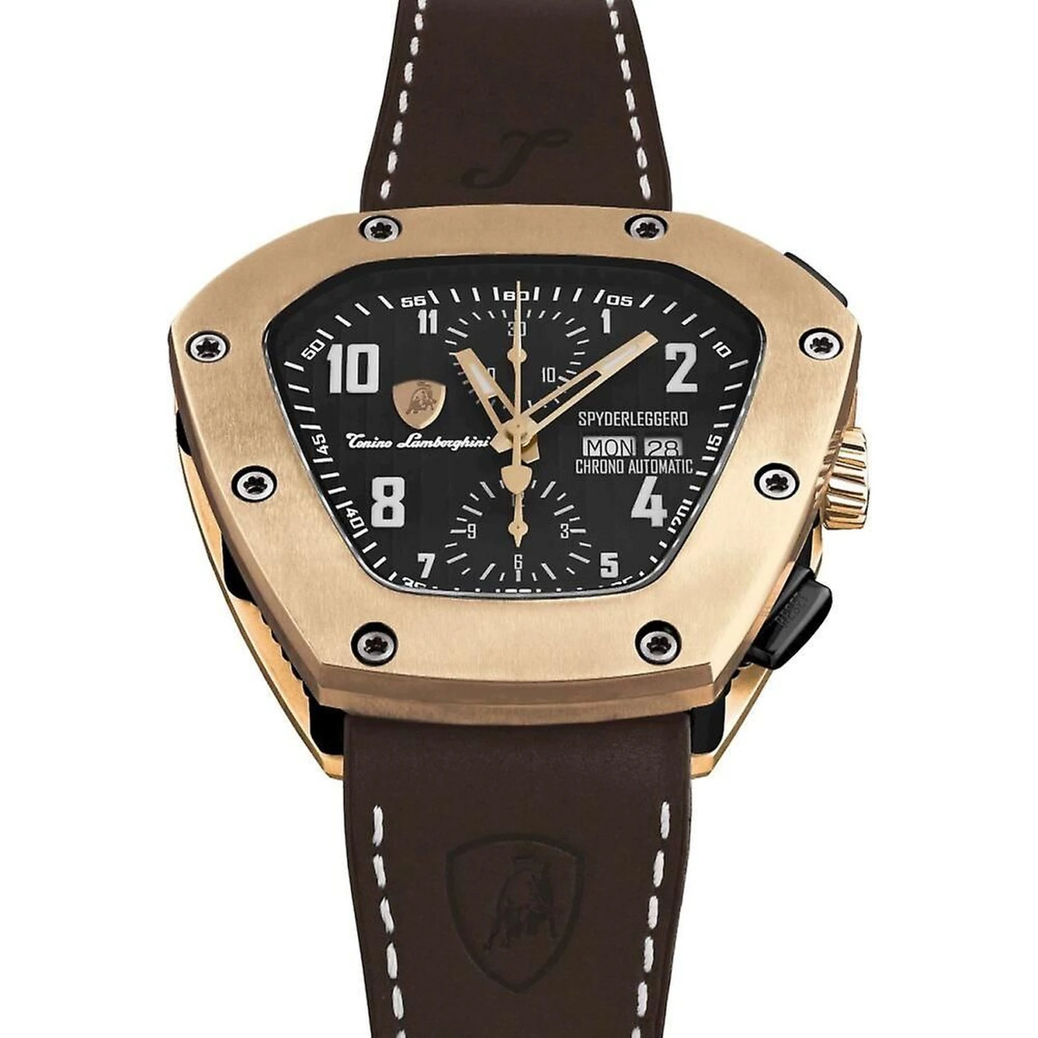 Black Leather Dress Watch