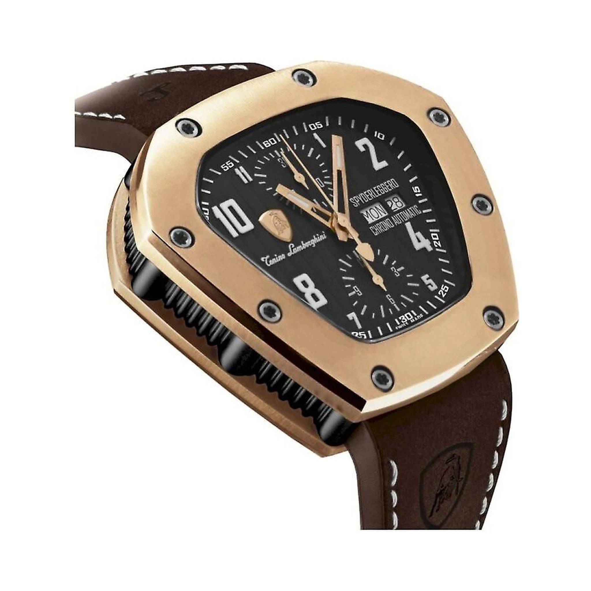 Black Leather Dress Watch