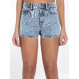 Denim shorts with crystals