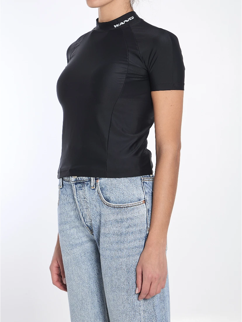 Rash guard t-shirt with logo