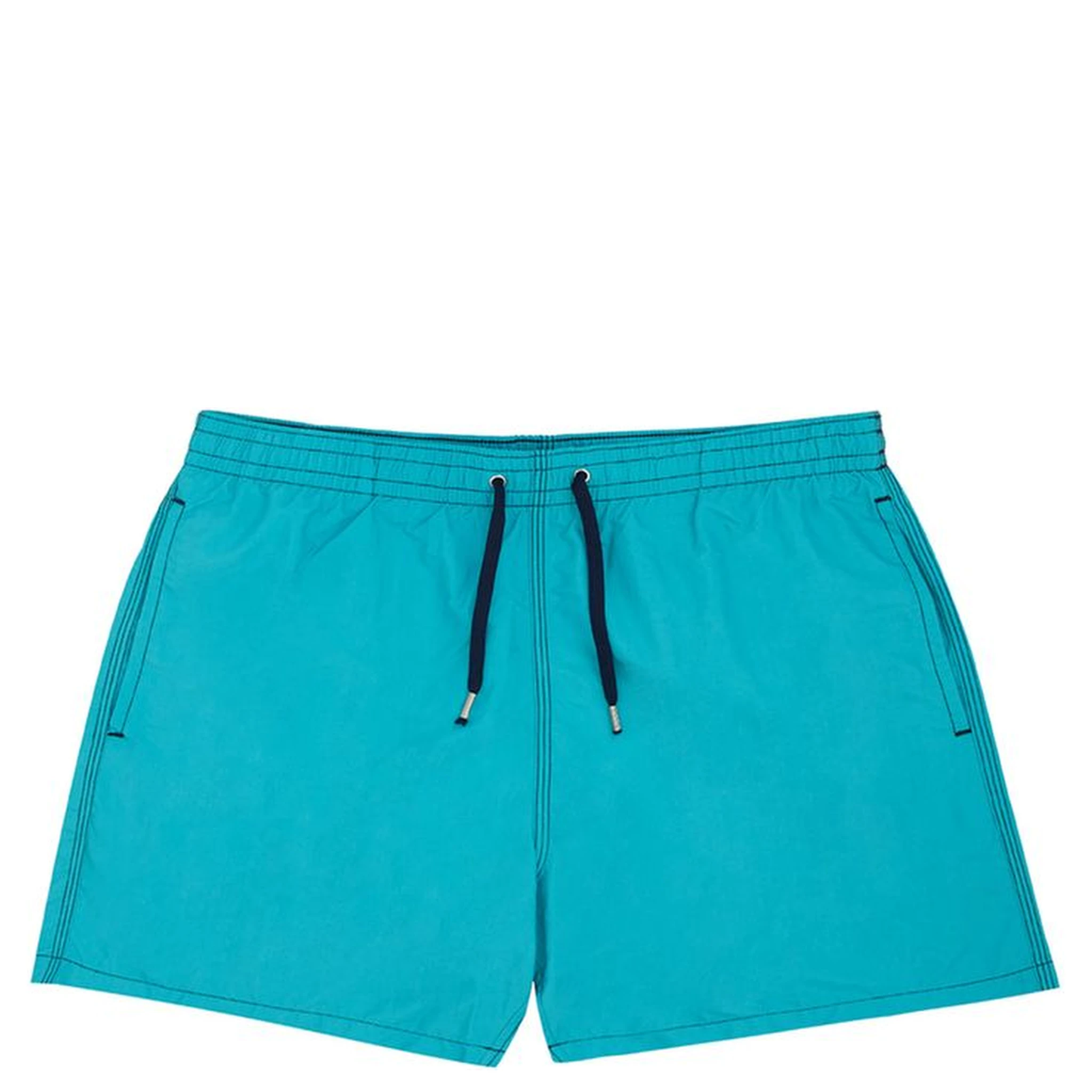 Turquoise Polyester Swim Shorts