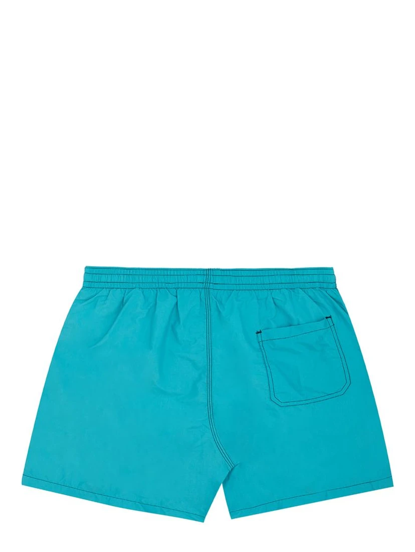Turquoise Polyester Swim Shorts