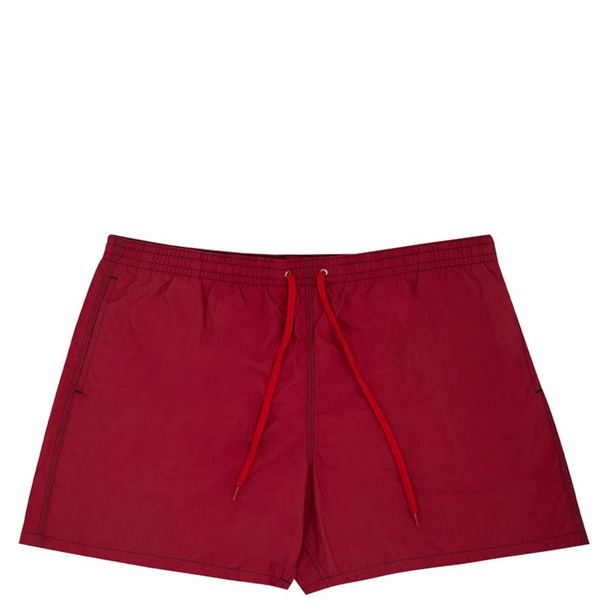 Red Polyester Swim Shorts