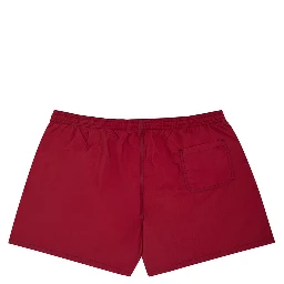 Red Polyester Swim Shorts
