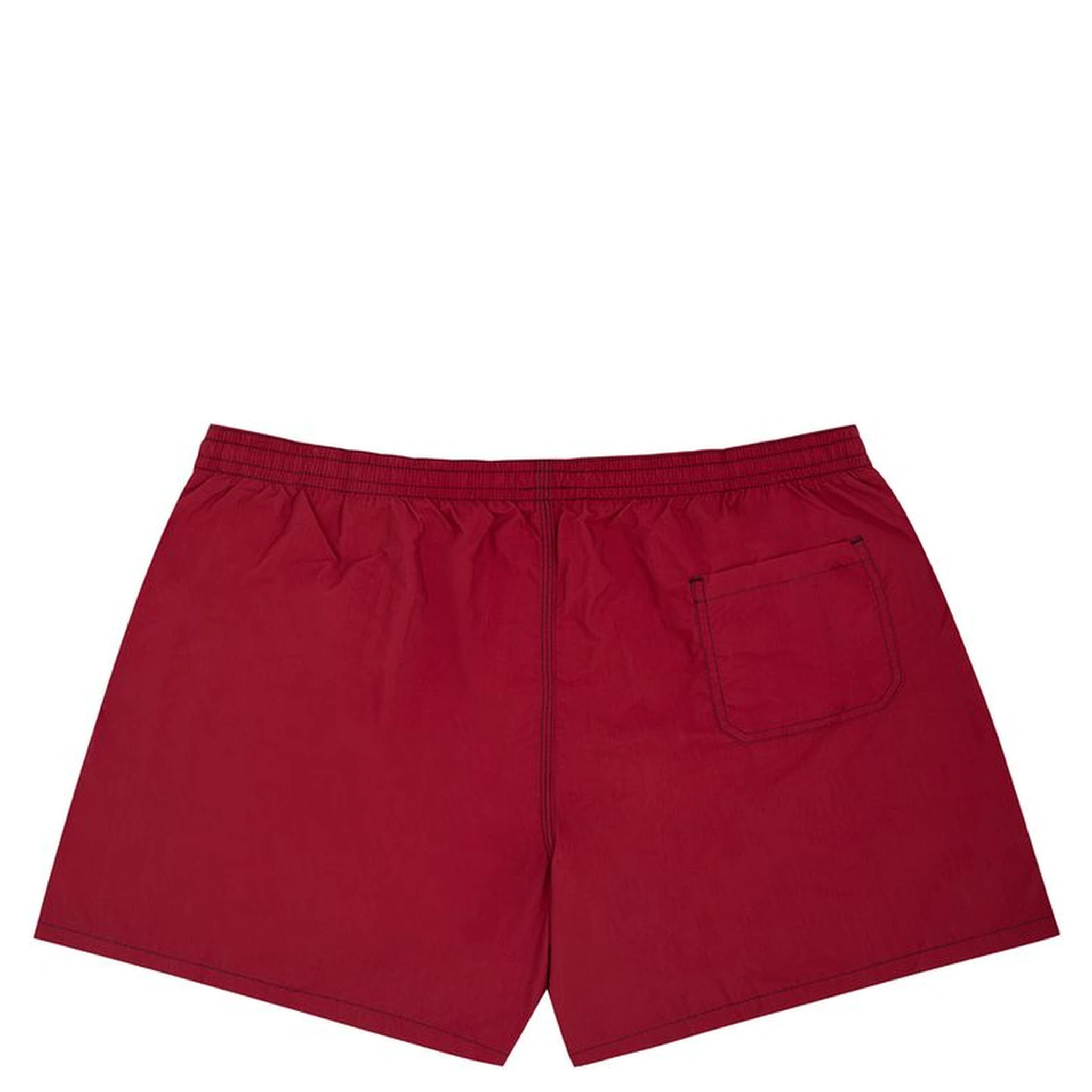 Red Polyester Swim Shorts