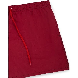 Red Polyester Swim Shorts