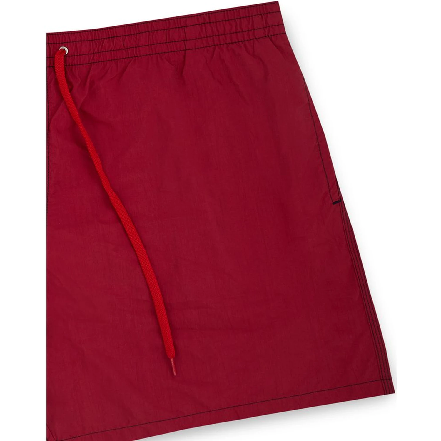 Red Polyester Swim Shorts