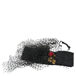 Black Strawberry Sicily Crystal Mesh Net Headband Diadem