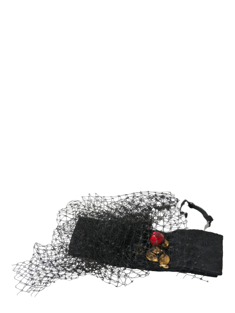 Black Strawberry Sicily Crystal Mesh Net Headband Diadem alternative