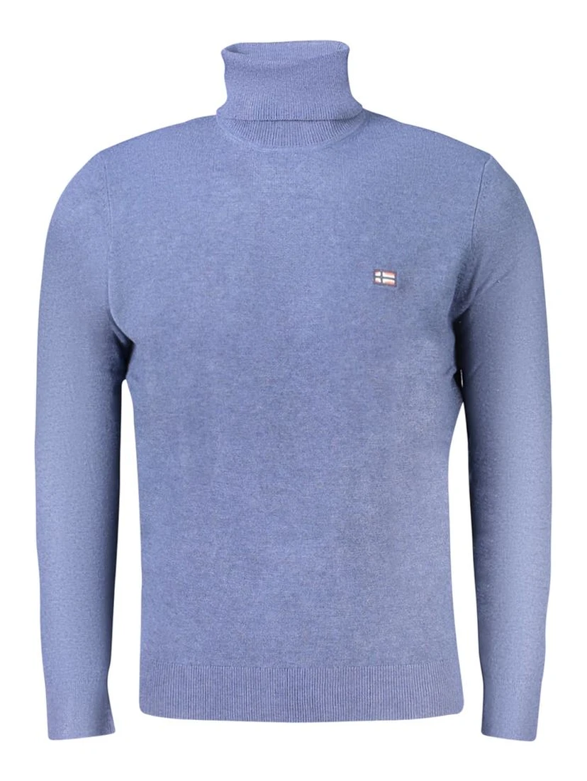 Blue Polyester Sweater