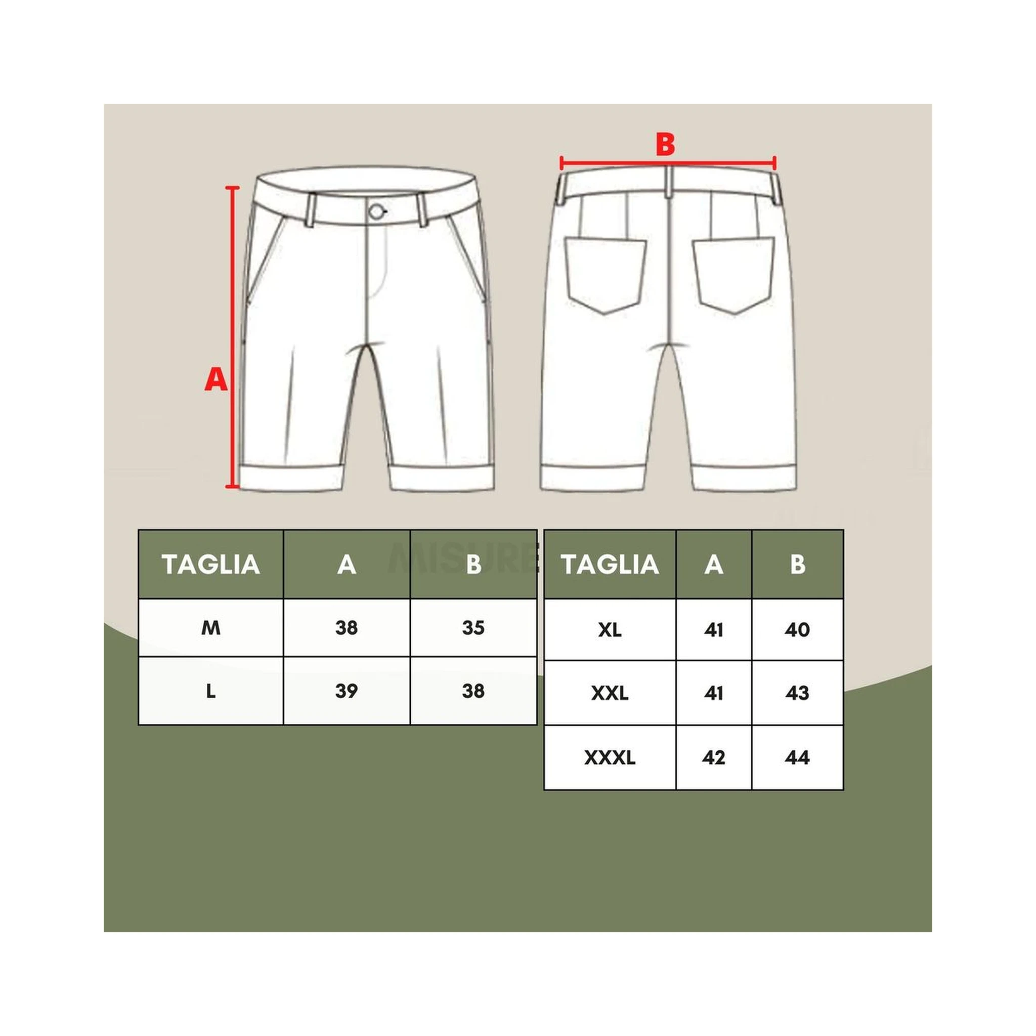 Beige Polyester Shorts