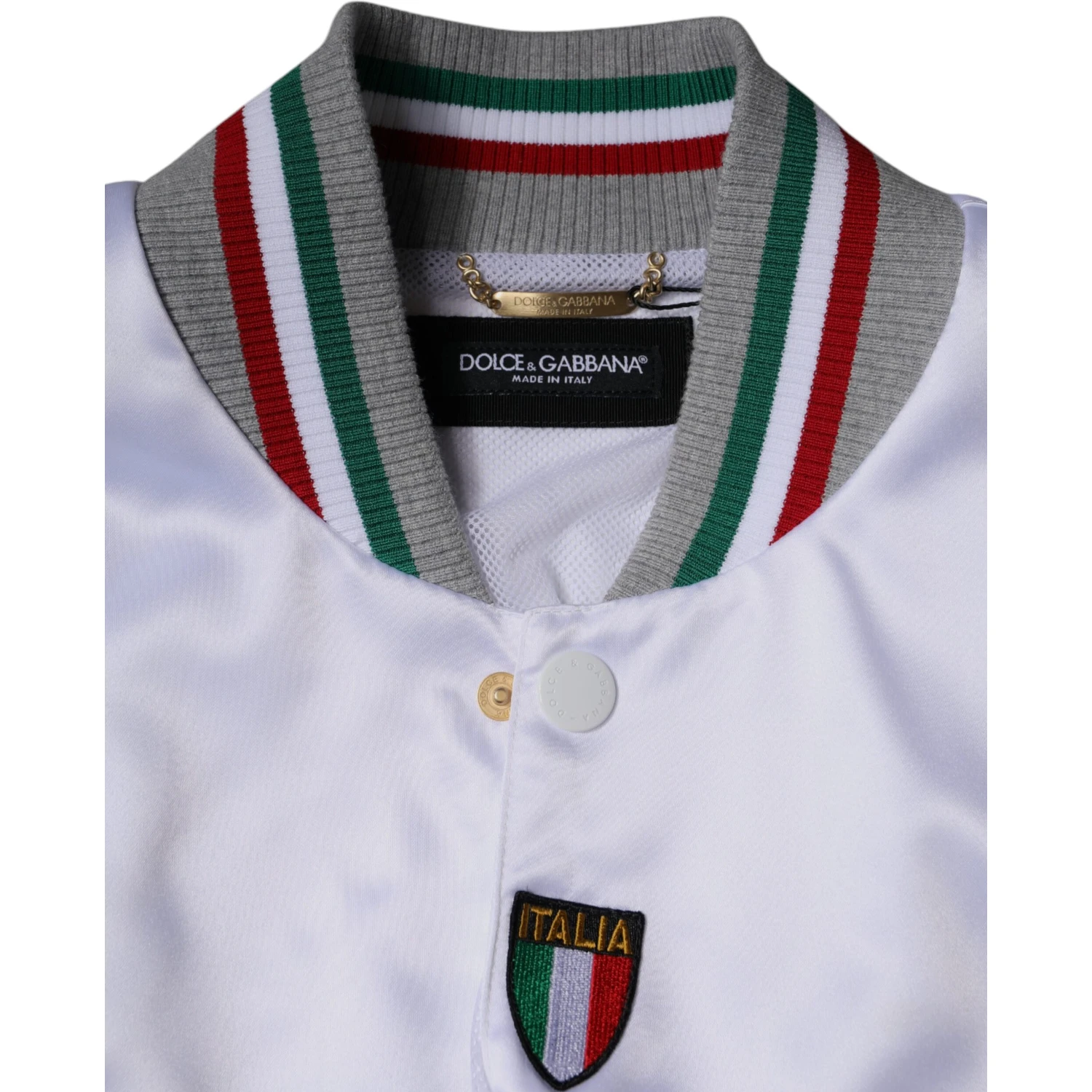 Multicolor Italia Button Down Bomber Jacket