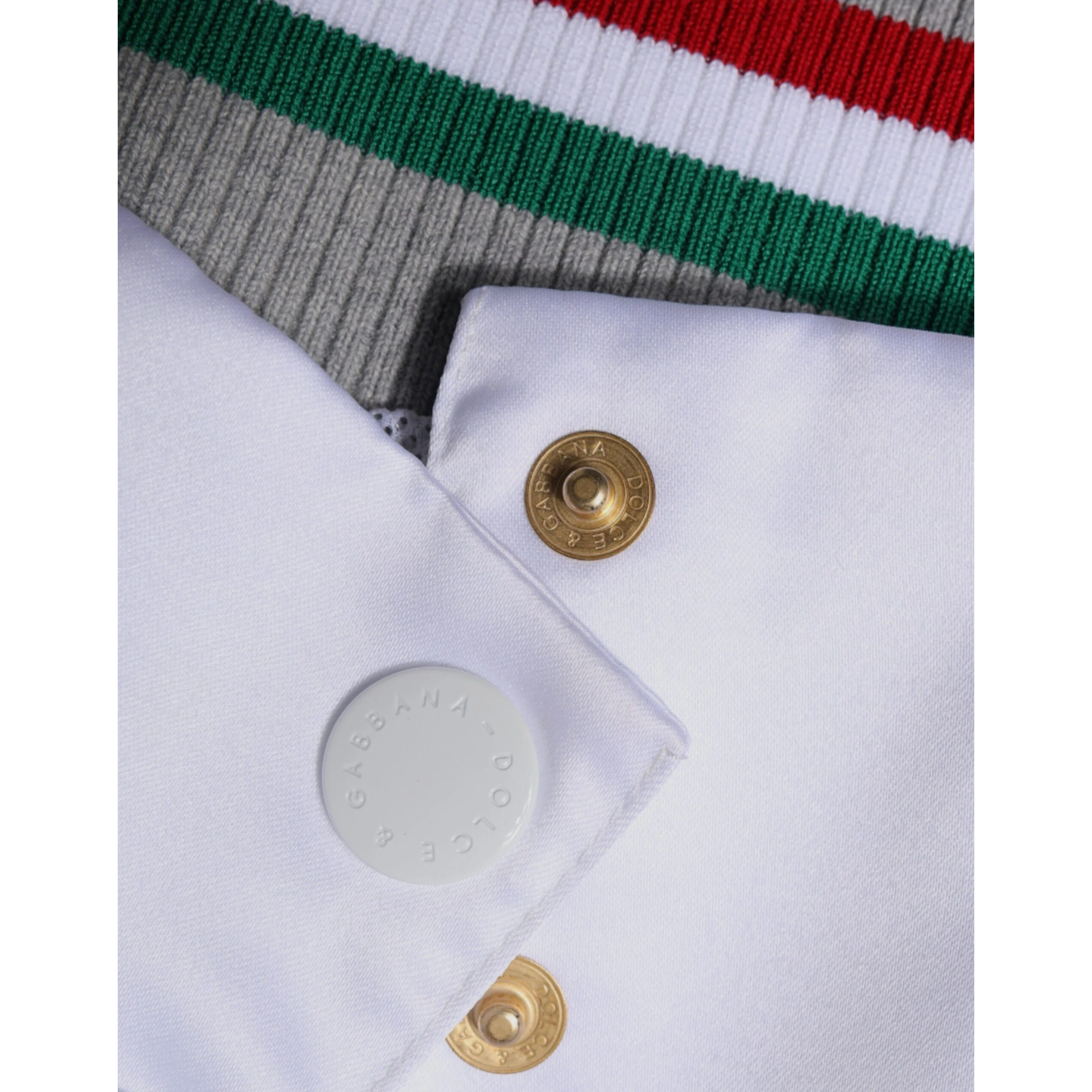 Multicolor Italia Button Down Bomber Jacket