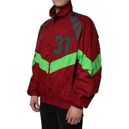 Multicolor Nylon Full Zip Windbreaker Jacket