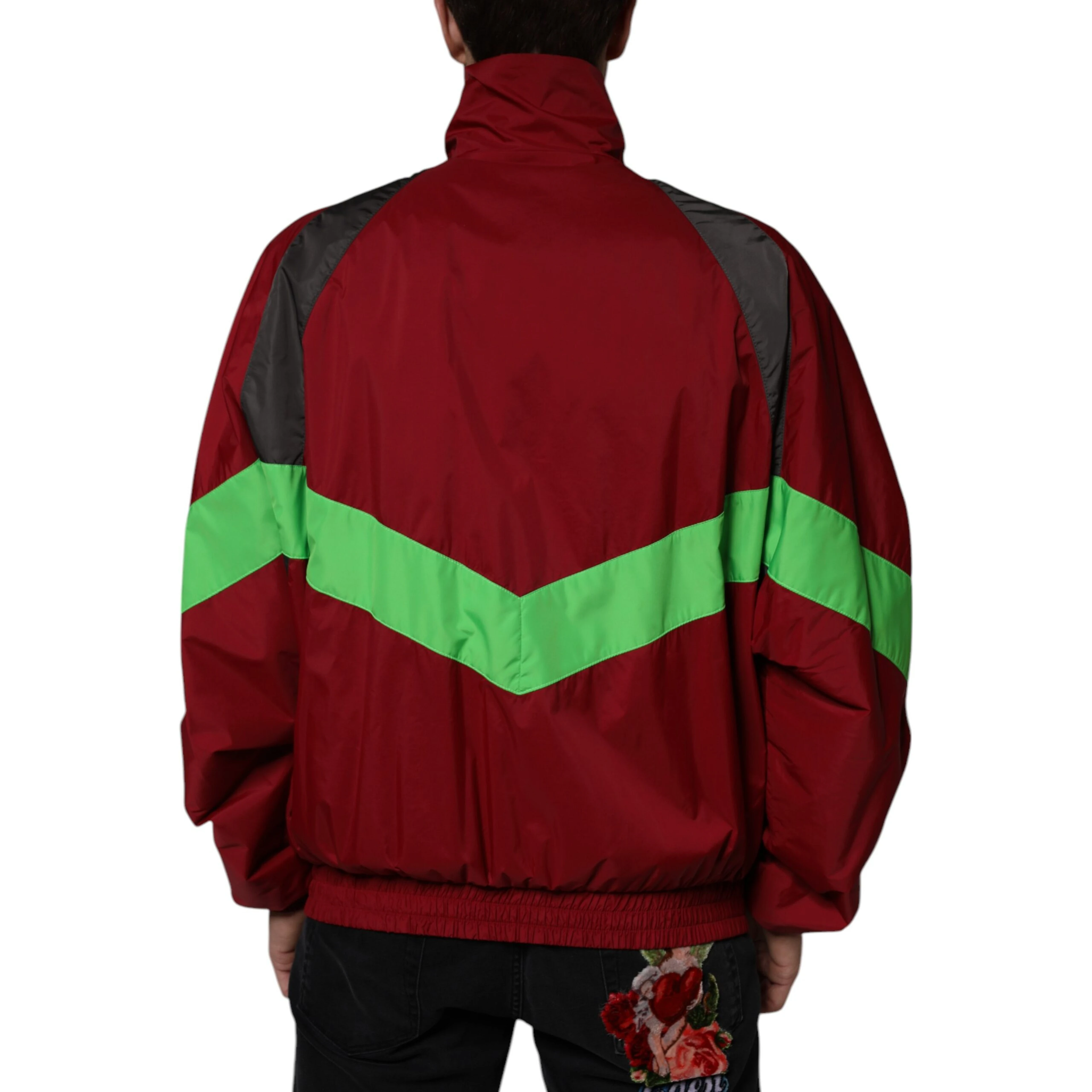 Multicolor Nylon Full Zip Windbreaker Jacket