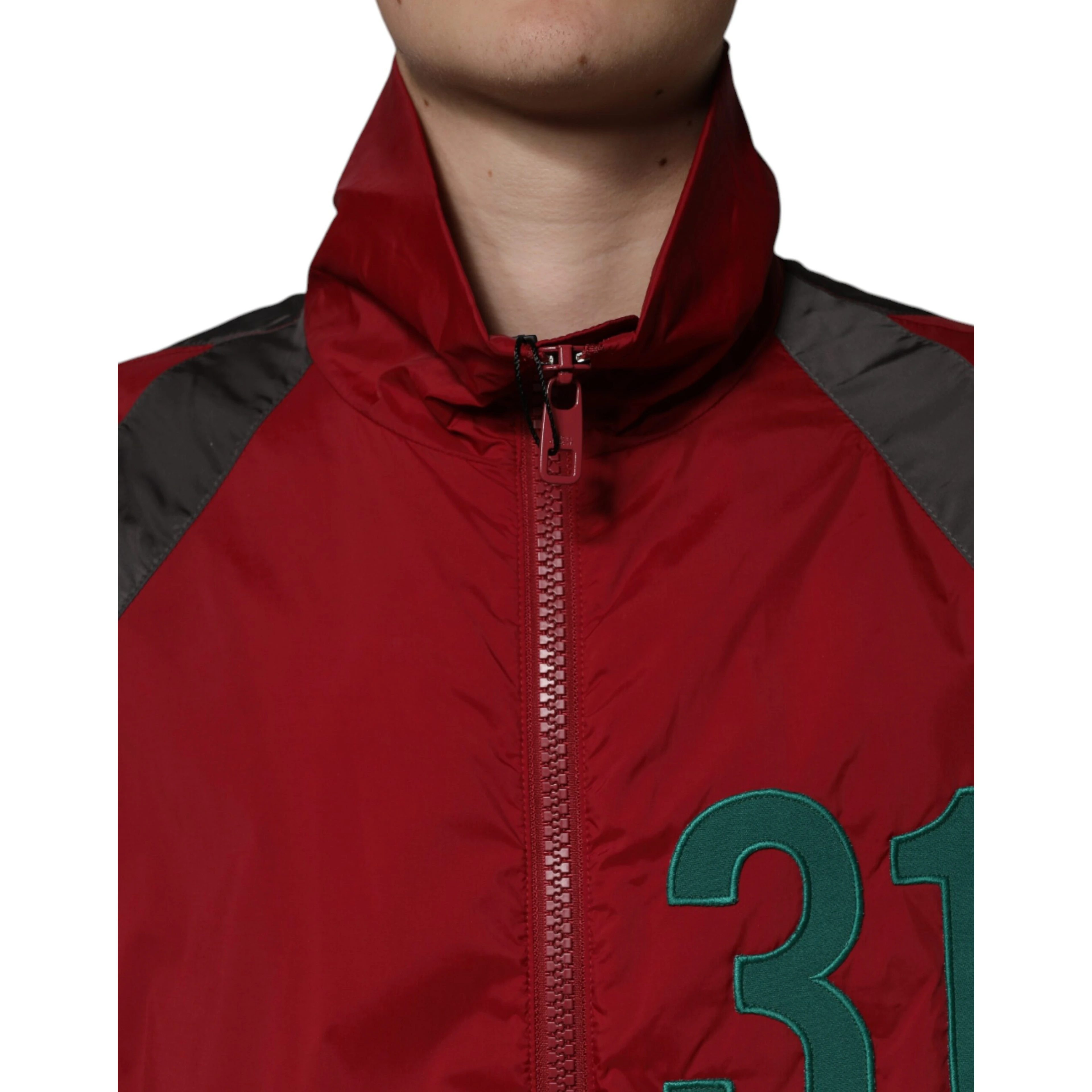 Multicolor Nylon Full Zip Windbreaker Jacket