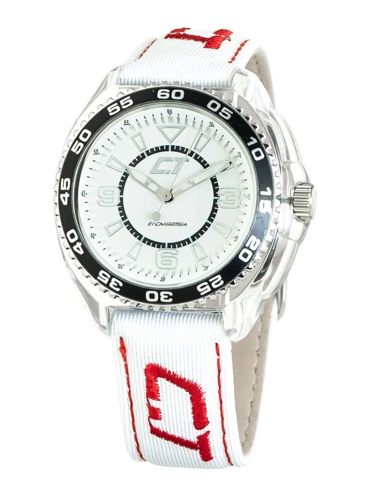 White Leather Dress Watch