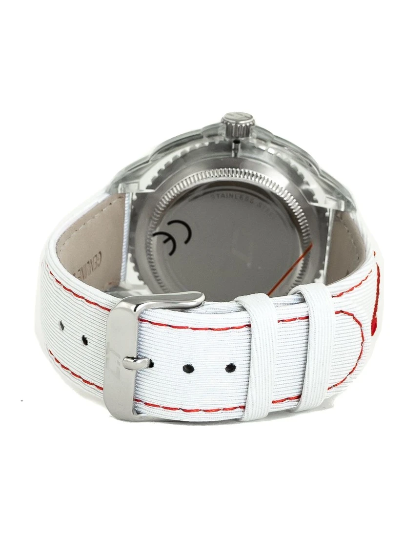 White Leather Dress Watch